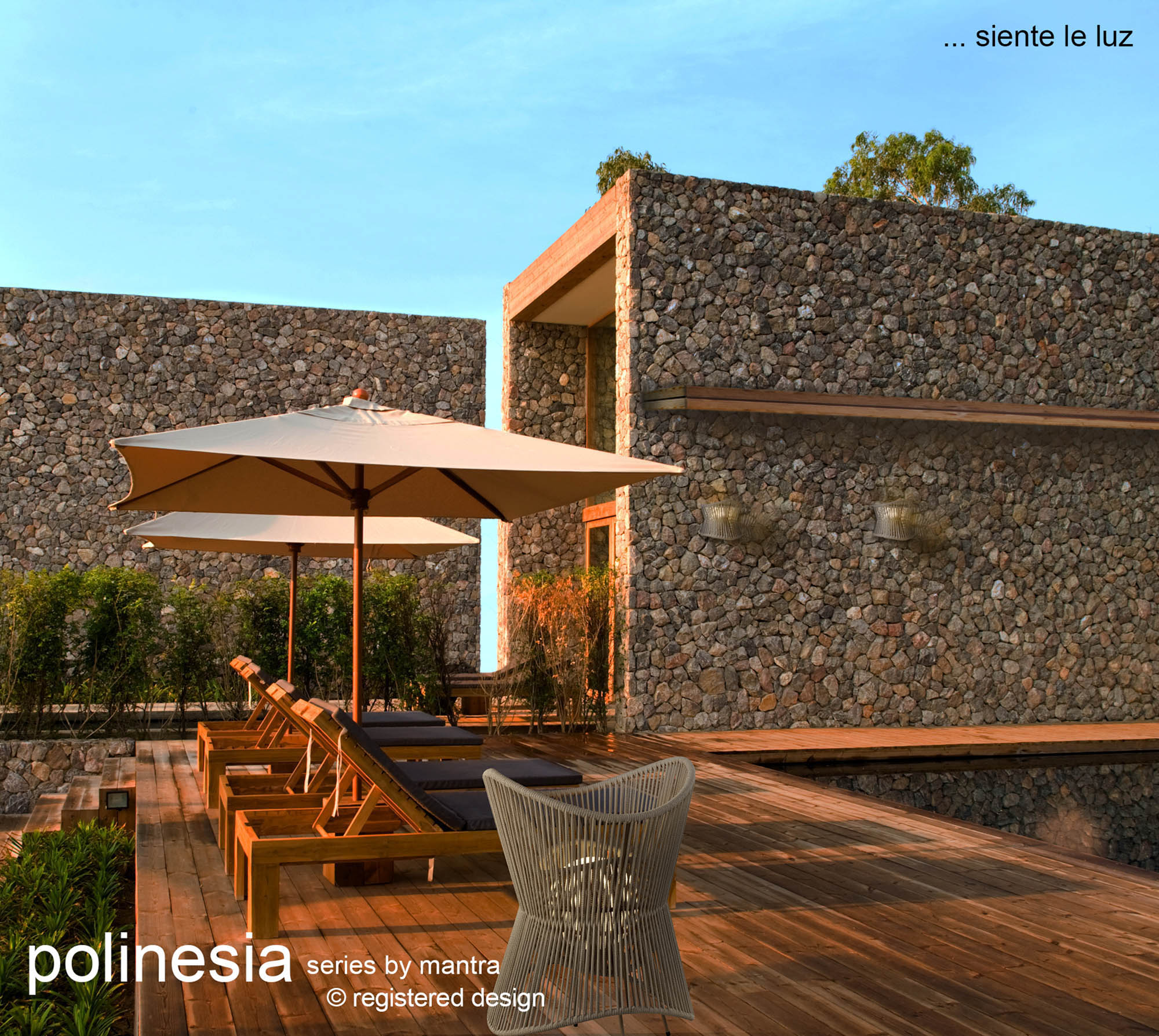 Polinesia Exterior Lights Mantra Fusion Flush Wall Lights